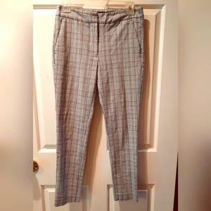 Zara Gray/Tan Plaid Pants size Small